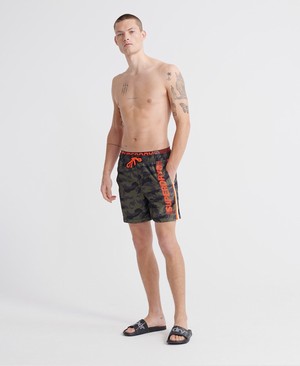 Superdry State Volley Férfi Fürdőruha Camo | PWEZJ3027